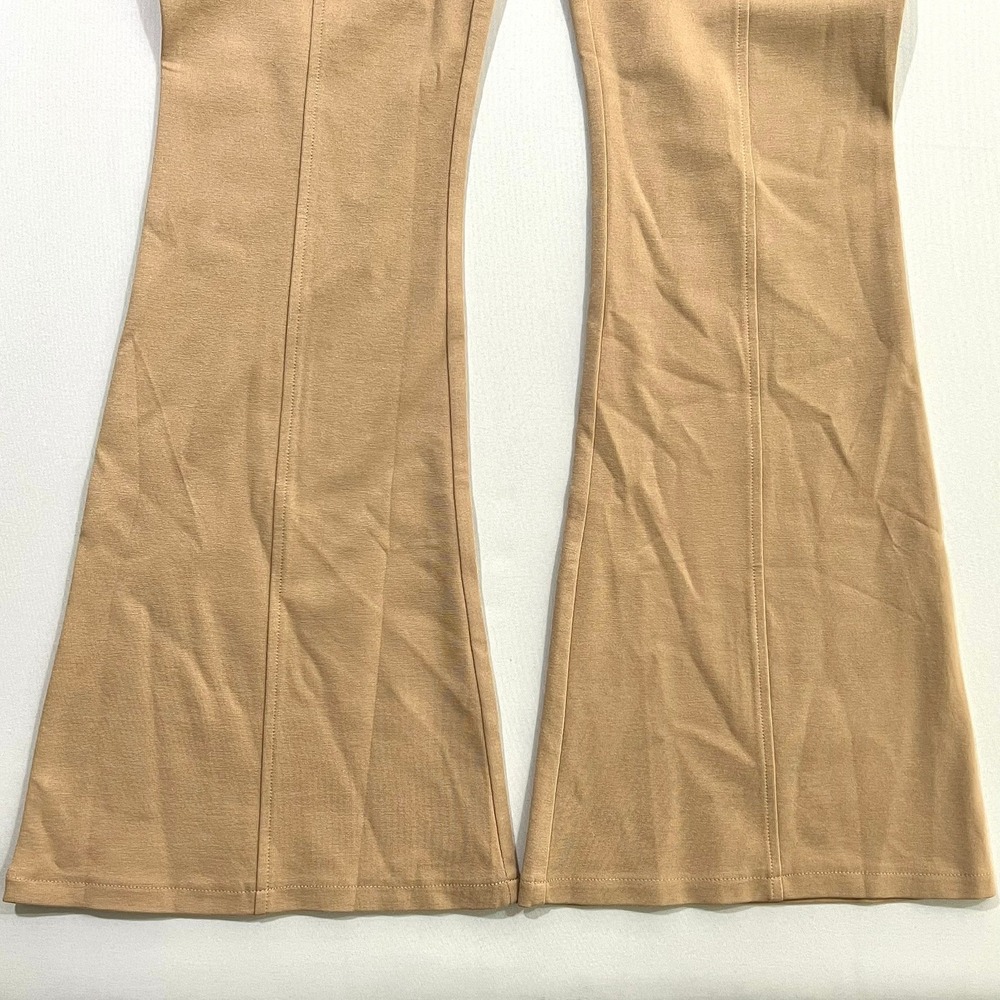 Dear Scarlett NWT Magic Flare‎ Pants Women's 1X Tan Beige Tummy Control Pull On - Picture 13 of 16